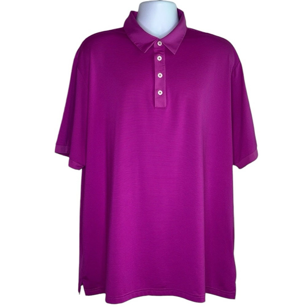 ADIDAS Mens Climalite Short Sleeve Collared Golf Polo Shirt Magenta/Hot Pink XXL